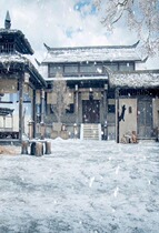 Chuangmei costume background paper photo studio costume painting background snow scenery ancient costume background PZ-1348