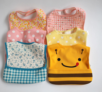  Summer export infant waterproof bib Baby waterproof bib can be folded double-layer rice pocket K3611