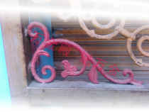 Wrought iron gate railing Stair handrail Ductile iron pig iron flower material accessories manufacturers spot-made hot sale