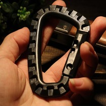 2 x Carabiner Keychain Climbing Mountaineer hook-gear-