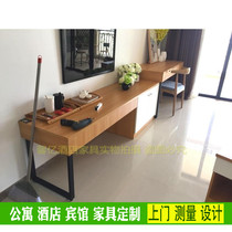 TV combination desk cabinet Luggage rack Writing table Tea counter solid wood chair Hotel furniture full set of customization