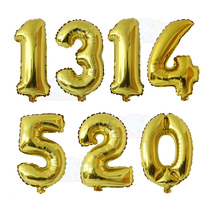 Harold child aluminum foil aluminum film balloon small digital gold wedding celebration birthday party proposal confession supplies