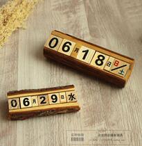 Groceries Vintage log calendar Taobao shooting props Jewelry Photo photography props Background decoration