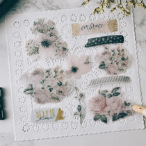 Judy hand-made vintage hand account material T vintage material collage sulfuric acid paper junkjournal material