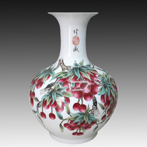 Jingdezhen Ceramic Yu Jinxi hand-painted arts and crafts master work Fruitful decorative ornaments