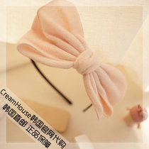 (CreamHouse) Korean soft powder baby baby bow hair band hair card