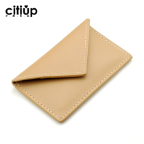 citiup Cowhide business card holder Mens business womens fashion creative personality business card box Bank card box protective case