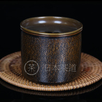 Japan Jianshui copper construction water spiral wood grain straight tube old construction water good years