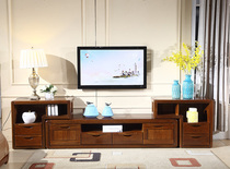 Hall Cabinet TV Cabinet Combination Walnut Combination Cabinet Walnut Wine Cabinet Locker Storage Cabinet Pure Solid Wood Floor Cabinet