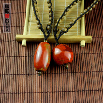 Big clearance Inner Mongolia Xuanhua Warring States Red Lezi hand-held pieces to play pieces DIY scattered beads Buddha head pendant men and women plate play