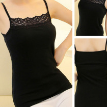 Lace harness vest woman elastic body inbuilt in Korean version 100 hitch bottom small shirt sleeveless bottom harnesses small vest