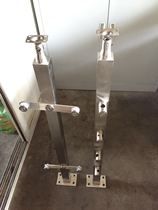 Stainless Steel Stair Pillar Glass Handrail Rail 50 Square Pipe Balcony Rail 38 Square Pipe Pillar QC-B059