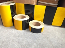 Taotai yellow black vertical grain reflective tape red and white vertical strip reflective tape double color reflective film 20cm * 46m