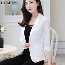 Blazer women Summer thin 2020 new Korean version of seven-point sleeve slim Joker casual chic small suit top