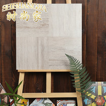 500x500 antique brick wear-resistant non-slip three-dimensional texture wood grain tile crossbar pattern American country style tile