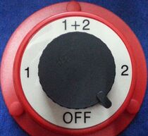 Power Battery Switch Marine Yacht Caravan Sailing Double-battery switch (round)