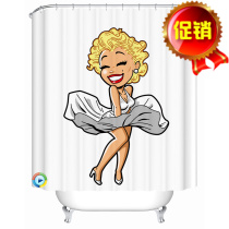  hot cartoon monroe thickened waterproof and mildew-proof shower curtain curtains personalized custom bathroom shower curtain door curtain