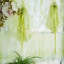 New spring rain glass yarn balloon lift finished curtain bay window Roman curtain pastoral wind adhesive hook landing blackout Special