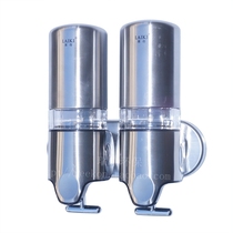 Laiqi Hotel guest room bathroom Household wall-mounted stainless steel double-headed soap dispenser Hand sanitizer bottle soap box Soap dispenser