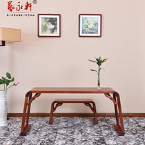 Myanmar rosewood piano table two-piece set of big fruit red sandalwood table mahogany piano bench Chinese solid wood guqin table stool antique