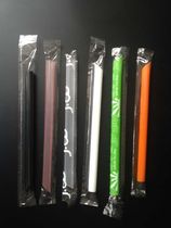 Degradable PLA thickness straw Disposable independent packaging Milk tea Juice beverage coffee custom printed LOGO