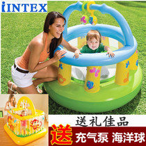 INTEX bouncy castle indoor childrens toys baby sports game house year old gift padded fence ball pool