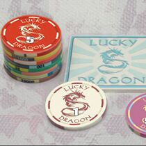 (idle fun workshop) JB102 LUCKY DRAGON Texas poker ceramic feel chips custom made