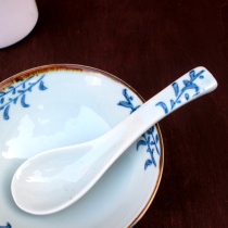 Underglaze color ceramic tableware Hotel restaurant spoon and wind basket color spoon Soup spoon spoon Rice spoon