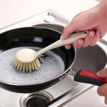 Kitchen with brushed dishwashing home long handle brush not stained with oil cleaning brush wood handle washing pan brush without hurting hand brush pot deity
