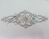 Exquisite high-end AB colored water drill flower shape dress wedding dress waist decoration drill home crafts decoration