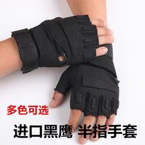 Tactical half-finger gloves Mens black Hawk gloves Half-finger riding special forces sports outdoor training half-finger gloves