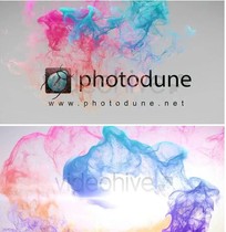 AE template-concise atmospheric color Magic smoke particle ink style LOGO display LOGO title