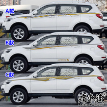 2017 Lufeng New X8 car stickers pull flower color strip decoration modified car stickers Body waist line stickers color stickers