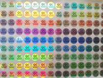 QC Passed Laser Adhesive Labels Laser Discoloration Labeling QC Inspection Qualified Label Round 10mm
