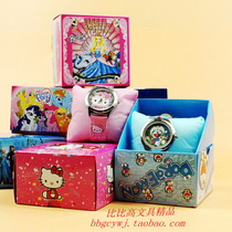 Creative gift cartoon quartz childrens watch Primary School student gift Prize set birthday gift box Watch