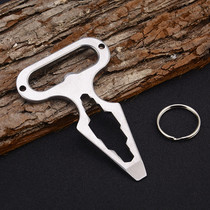  EDC self-defense spiked hand thorn multi-function tool wrench bottle prying Outdoor camping supplies