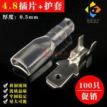 100 sets of 4 8 inserts Jacket Cold Press Wiring Terminal Male to plug wire connector with insert spring