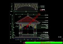 Garden landscape node European style four corner pavilion CAD construction practice] Garden dwg drawing