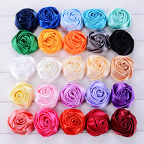 5 5-6cm three-dimensional rose hair accessories corsage flower jewelry packaging material DIY silk belt flower New
