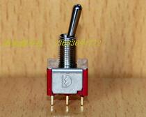 Rocker head switch Q1T8011 silver gold six-legged two-way two gear M6 35 small button switch Taiwan new product Copper