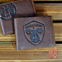 Neutral general casual tide short leather wallet mens oil leather handmade wallet head layer cowhide womens wallet