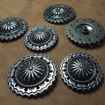 Leather carving leather art hardware ancient silver vulture see Taro financial cloth buckle 36mm and 32mm decorative buckle