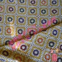 Pure handmade crochet hook cotton Lace Hollow woven tablecloth tablecloth coaster Multi-color stitching blanket Baby quilt