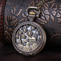 Ancient bronze color retro middle number Mudan flowers castle white face Retro Huai Table 8833