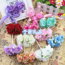 Silk flower fake flowers DIY flower ring floral material chest floral wrist floral head decoration emulated floral icing sugar box decoration flower