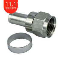 Cable TV connector Full copper f head extended straight plug SYWV 75-5f head TV cable connector