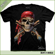 Roaming Gravity Spot the mountain 3D T-Shirt Skull  Gun Creative Short Sleeves
