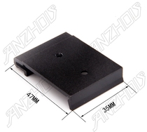 DIN rail buckle 35mm rail buckle Aluminum alloy buckle width 35mm Black hole distance 20mm