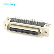 SCSI head SCSI DB50P female 90 degree AMP SCSI DB50P female elbow soldering PCB circuit board