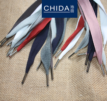 2CM wide cotton woven belt bag mouth cap rope metal wrap head drawstring sports belt hoodie rope belt waist rope